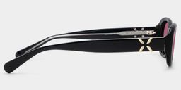 Catherine Black Oval Glasses3
