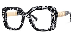 Yary Square Cow Pattern Glasses3