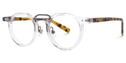 Jerria Round Clear Glasses1