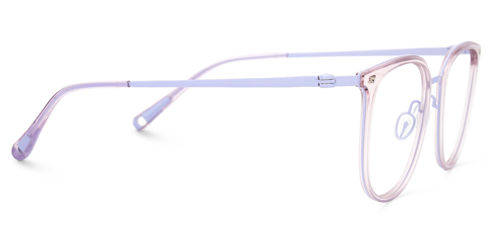 Gilliane Round Glasses Purple Thin Frame | Zeelool2