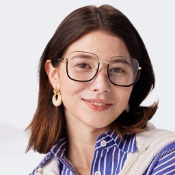 Perfecta Square Black Glasses7