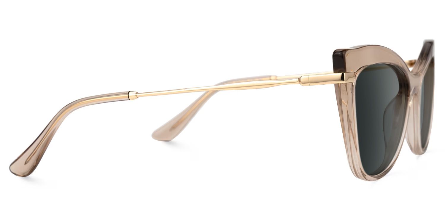 Indira Cat Eye Beige Sunglasses | Zeelool Glasses2
