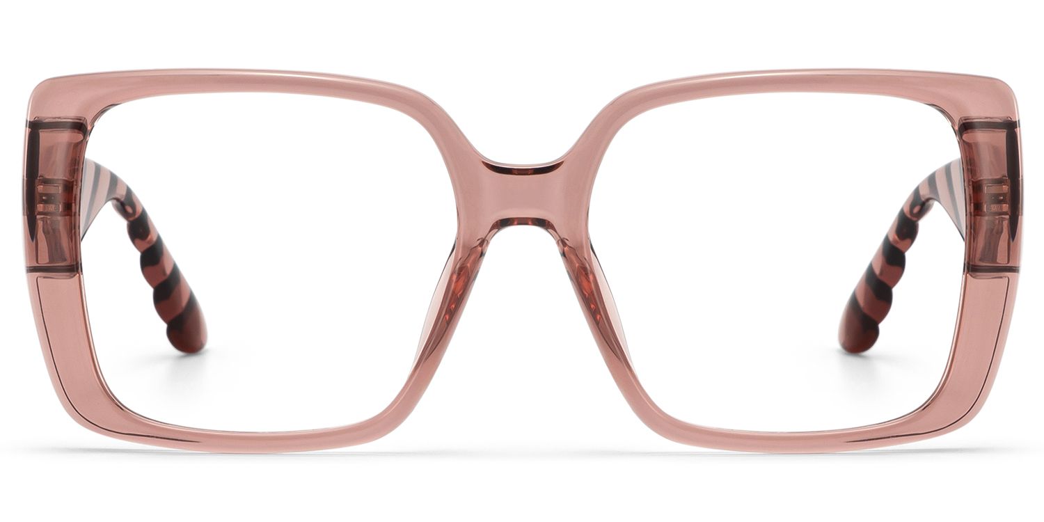 Maya Thick Brown Square Clear Frame Glasses Online | ZEELOOL