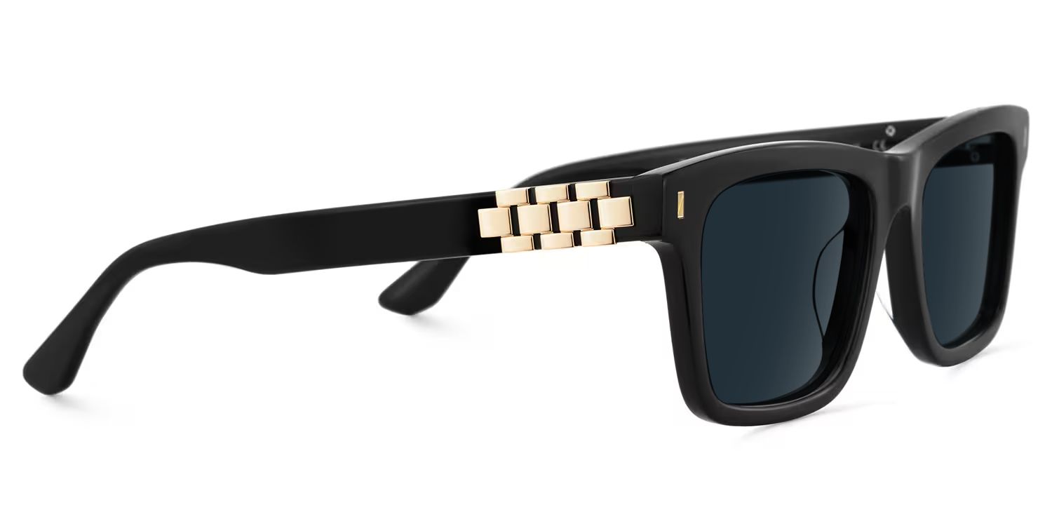 Men's Black Eyeglasses With Rectangle Shape3