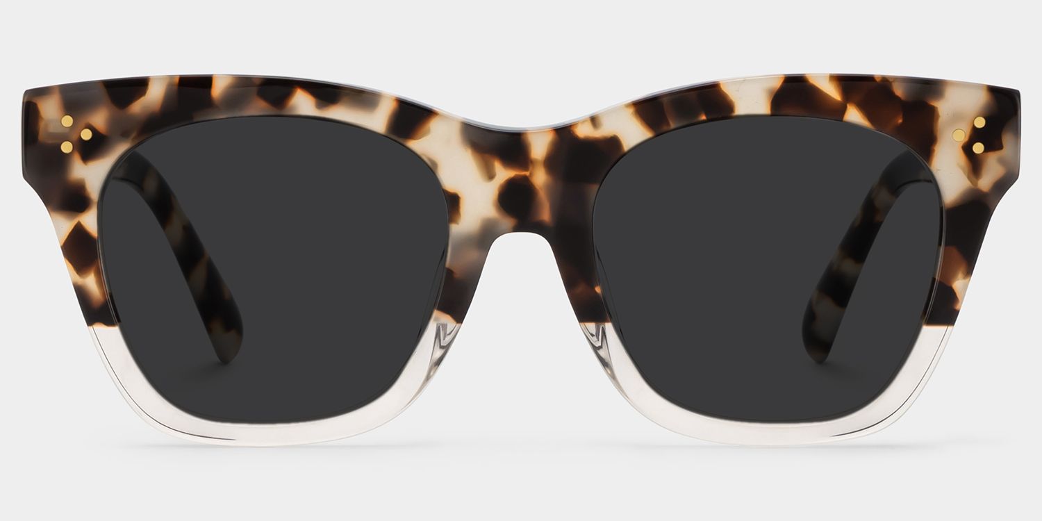 Tandy Rectangle Light-Tortoise Sunglasses | Zeelool Glasses0