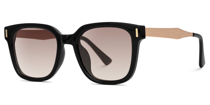 Frederik Square Black Sunglasses