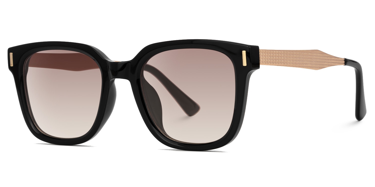 Frederik Square Black Sunglasses