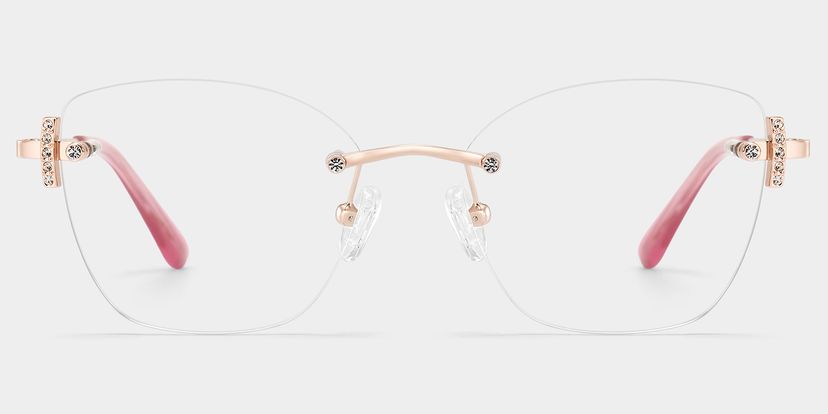 Jaxon Rose Gold Rectangle Glasses
