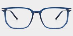 Michelle Blue Rectangle Glasses0