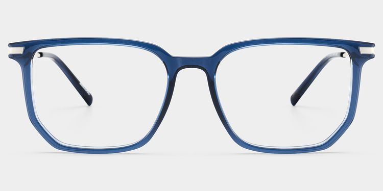 Michelle Rectangle Blue Glasses