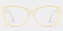 Rosie Cream White Butterfly Glasses0