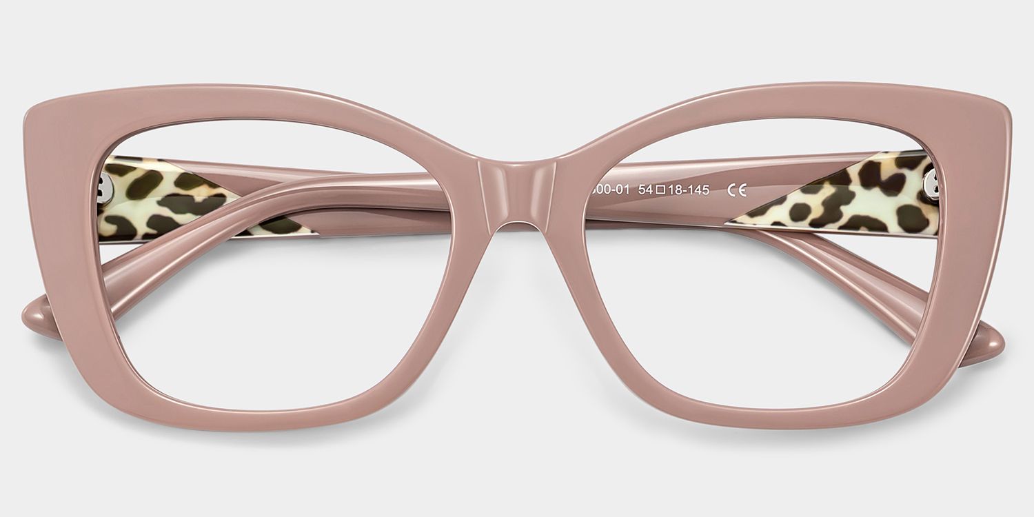 Lillian Beige Cat-Eye Glasses | ZEELOOL2