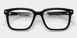 George Rectangle Black Glasses2