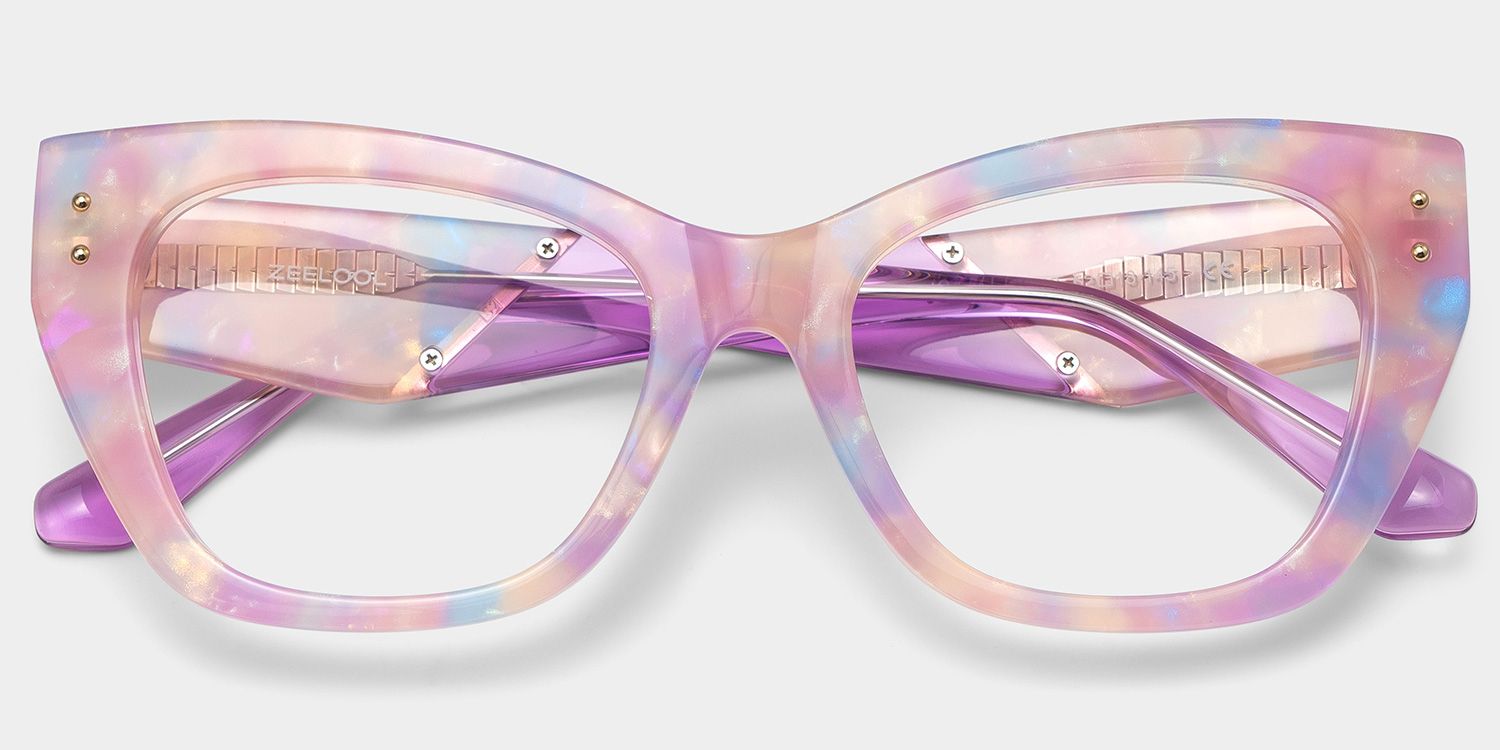 Skylar Purple Frame Glasses with Butterfly Frame Online | ZEELOOL5