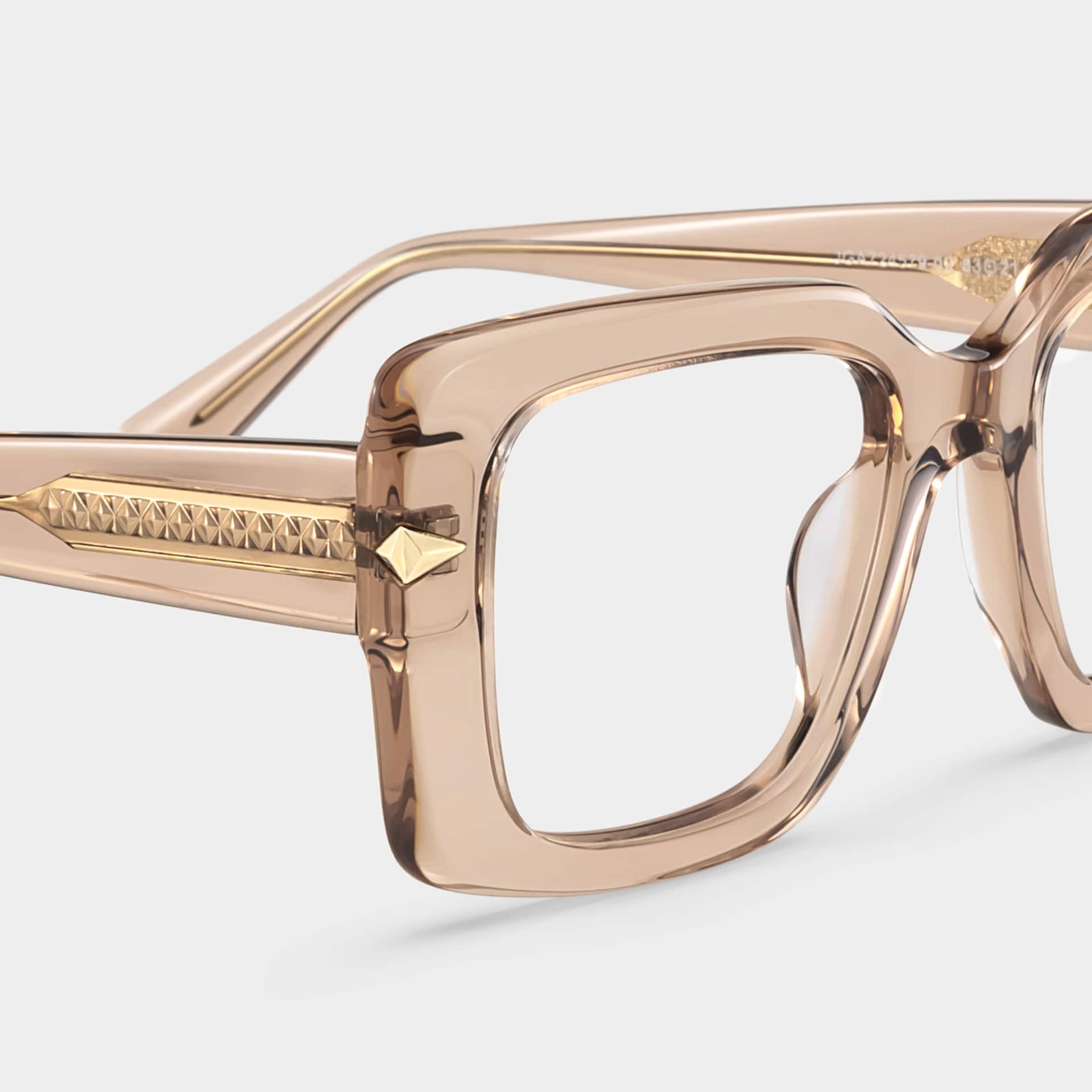 Neon Champagne Frame Prescription Glasses with Square Shape | ZEELOOL5