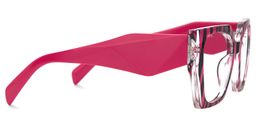 Sileidy Geometric Hot Pink Zebra Glasses4