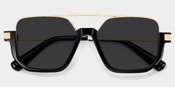 Oromiya Black Gold Aviator Sunglasses1