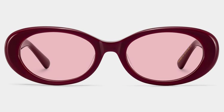 The 90s Red Oval Sunglasses