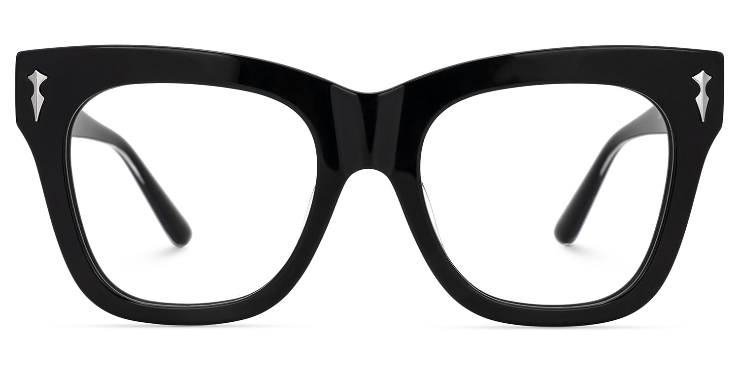 Grabar Black Square Frames Glasses for Women | Zeelool0