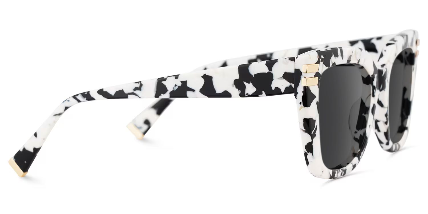 Cardozo Square Cow Print Sunglasses for Women & Men | ZEELOOL