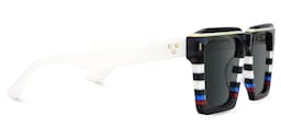 Kenish Square Black White Glasses3