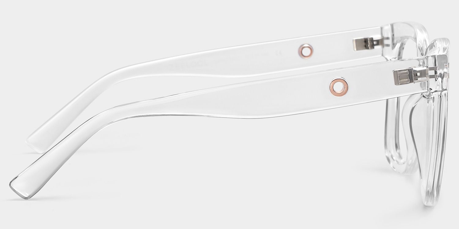 Ebony Square Clear Clear Frame Glasses | Zeelool
