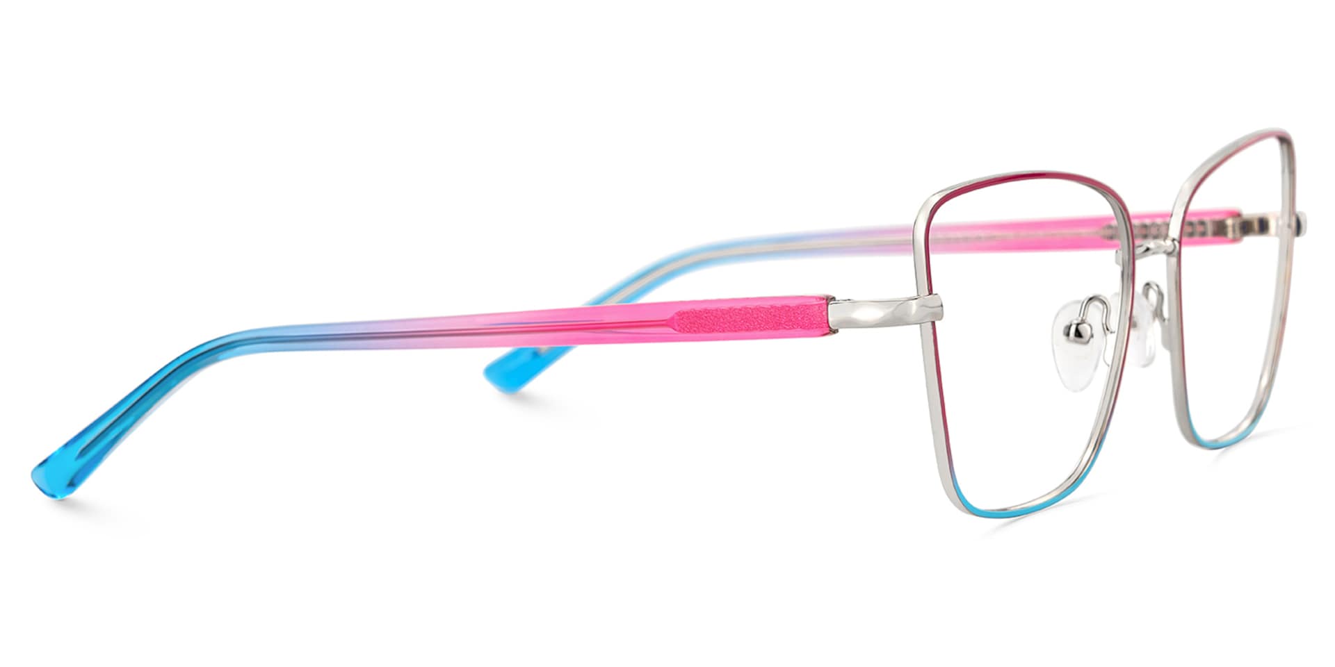 Jace Red-blue Square Prescription Glasses | Zeelool4