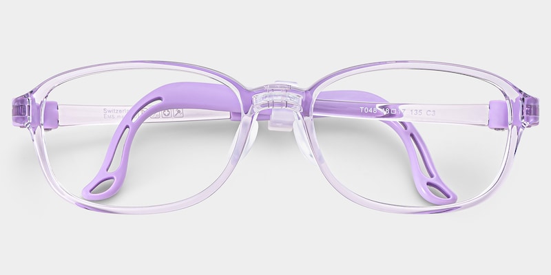 Bright Rectangle Crystal Purple Glasses good-img