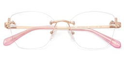 Jaxon Rectangle Rose Gold Glasses2