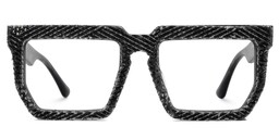 Daniela Rectangle Black Glasses0
