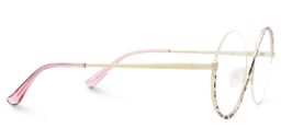 Flozif Pink-Leopard Round Glasses2