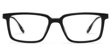 Cyrus Rectangle Black Glasses