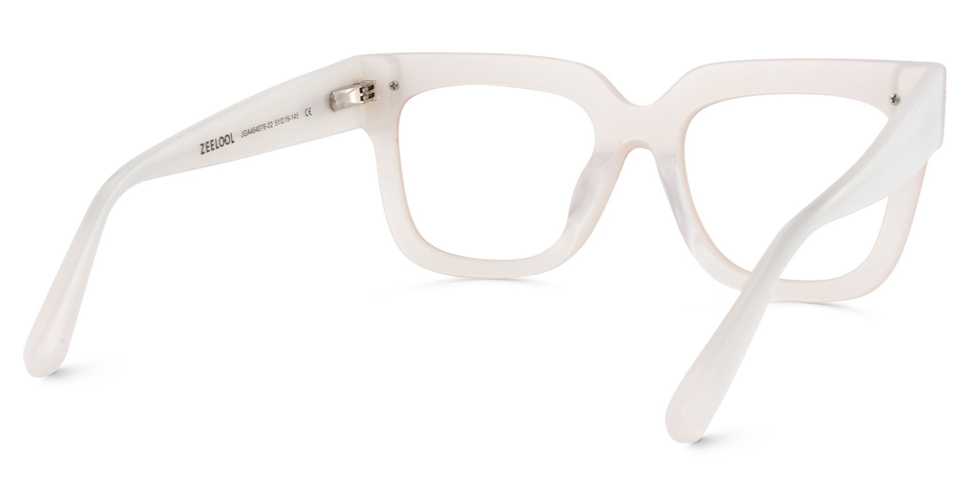 Teresita Thick Pink Denim Glasses in Square Design | Zeelool5