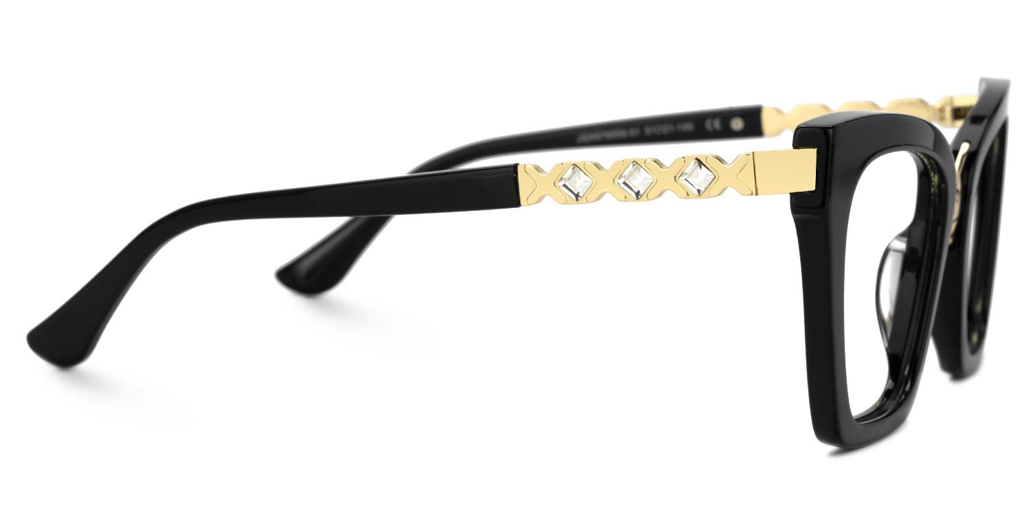 Darlyn Women's black Glasses in Cateye Full-Frame  | Zeelool2