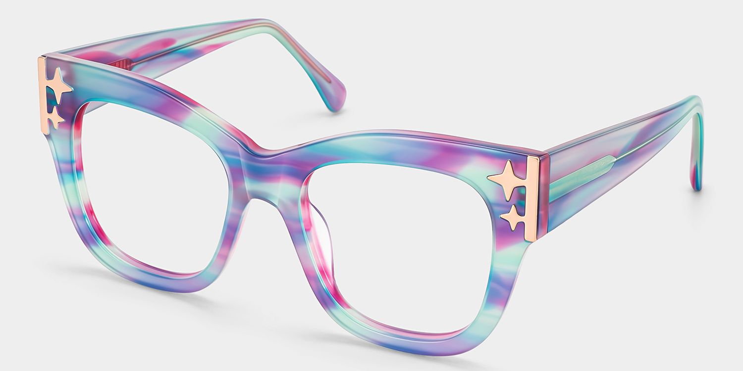 Designer Minfia Eyeglasses Blue Purple Frames Glasses4