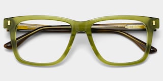 Travis Rectangle Green Glasses2