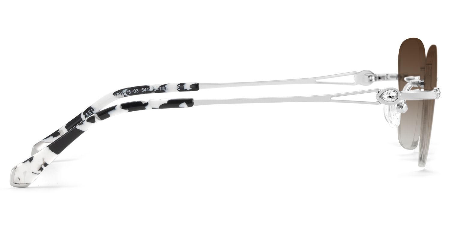 Rectangle Silver Eyeglasses- Seth Metal Frame Glasses3