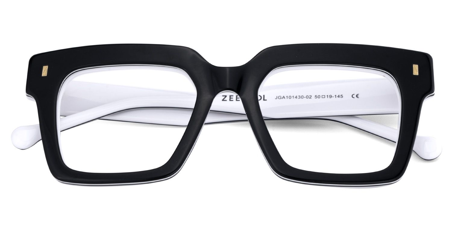 Square Black Eyeglasses - Gilberto Acetate Frame Glasses1