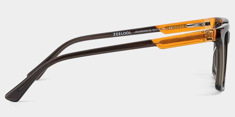Rectangle Light Gray Eyeglasses- Troy Acetate Frame Glasses4