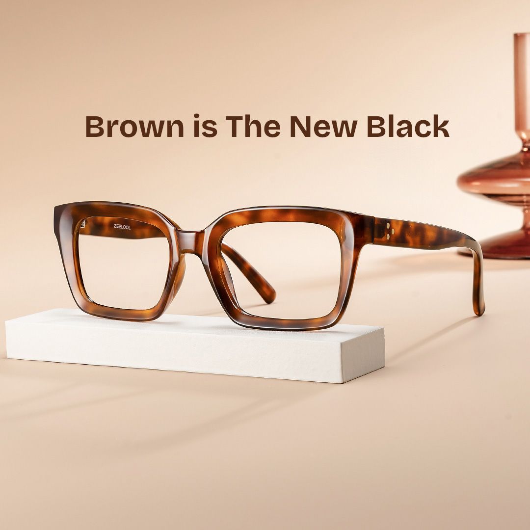 Marley Tortoise Eyeglasses with Rectangle Frames | ZEELOOL0