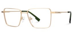 Shareef Square Light Gold Glasses1
