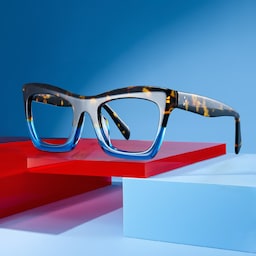Benitez Square Blue Glasses0