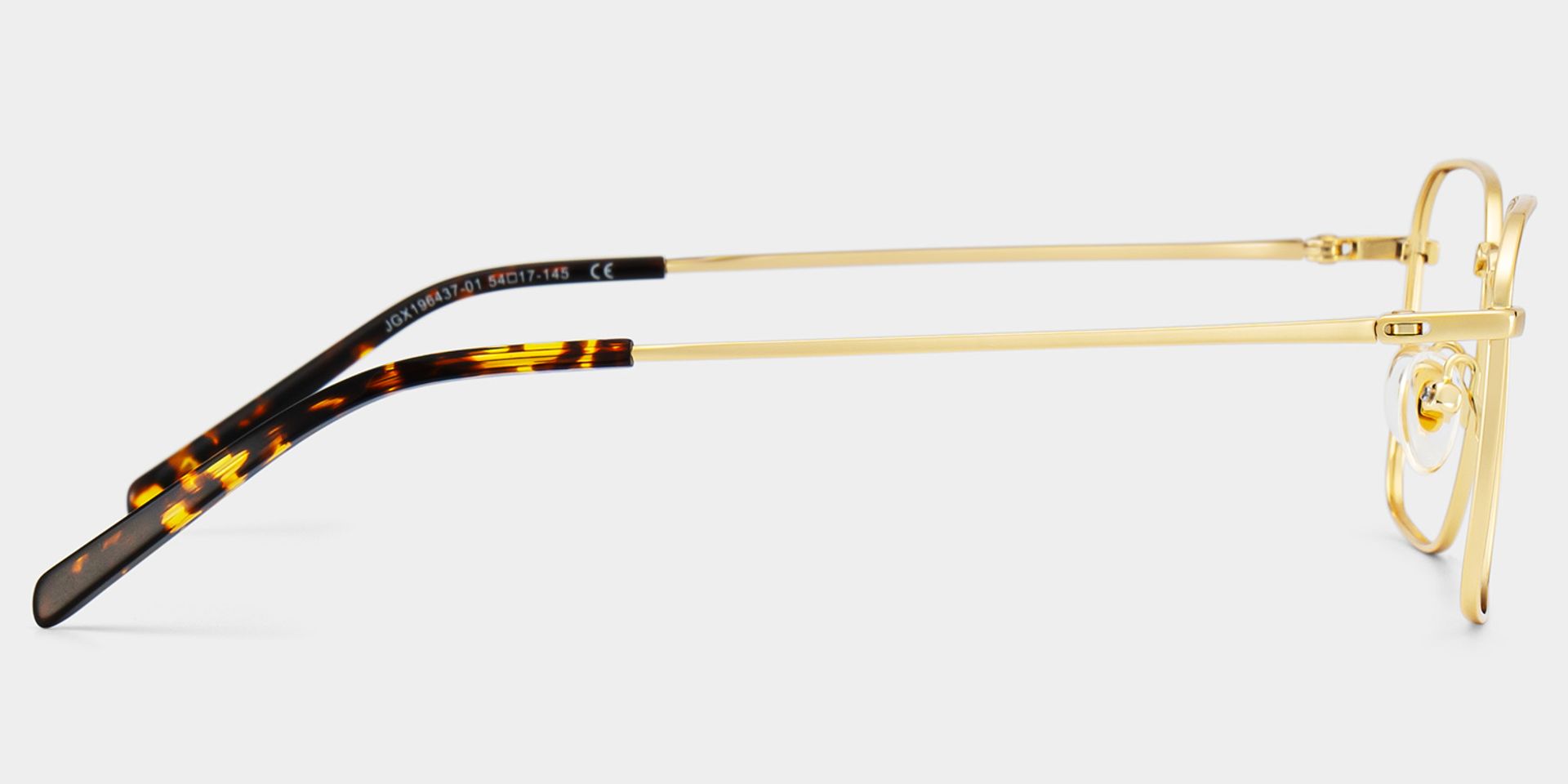 Leah Gold Frame Rectangular Glasses in Metal Frames for Men | ZEELOOL4