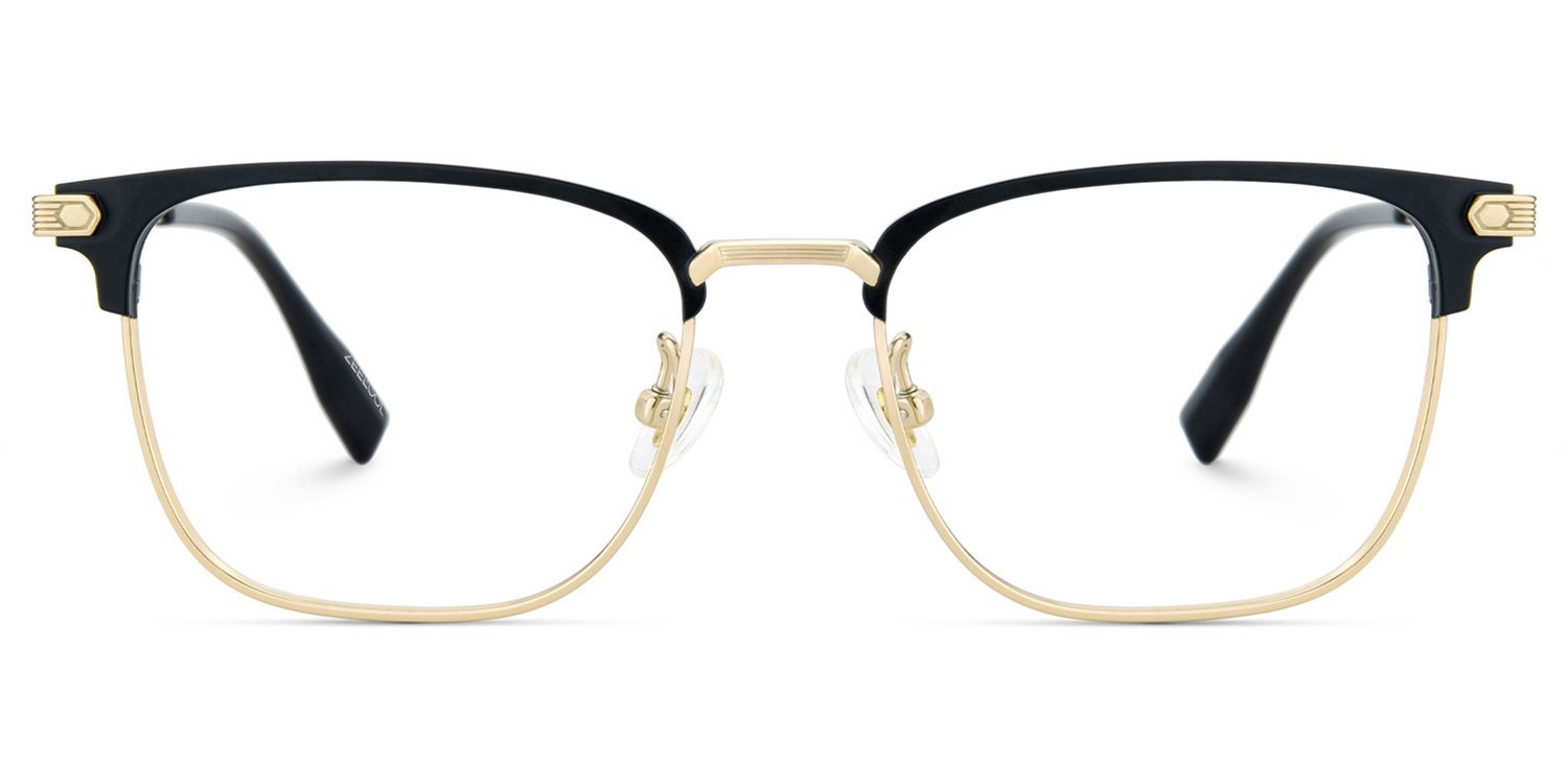 Men's Titanium Eyeglass Frames with Browline Shape1