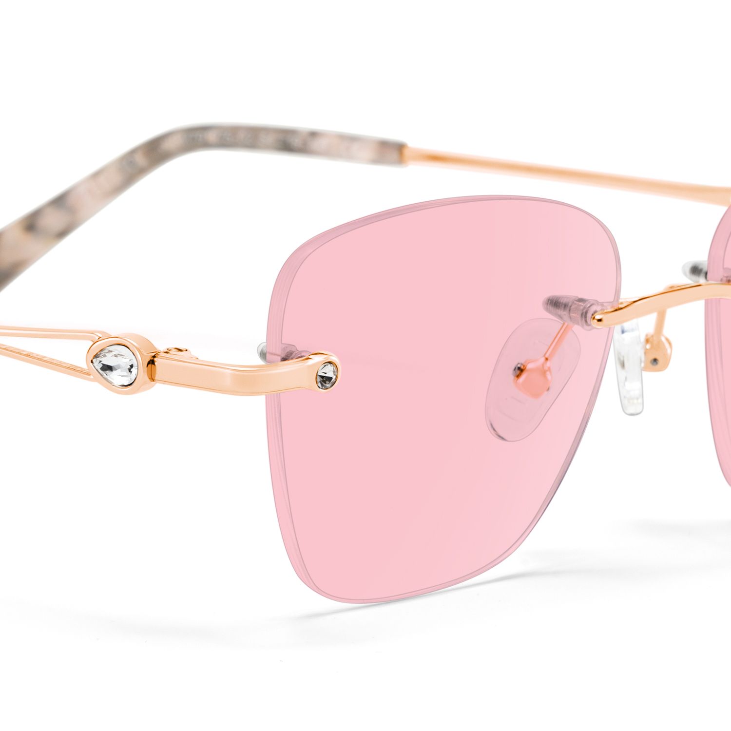Rectangle Rose Gold Eyeglasses- Seth Metal Frame Glasses4