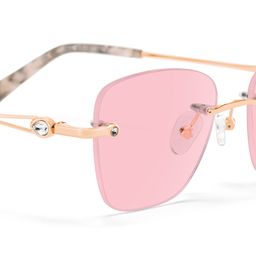 Seth Rectangle Rose Gold Glasses4