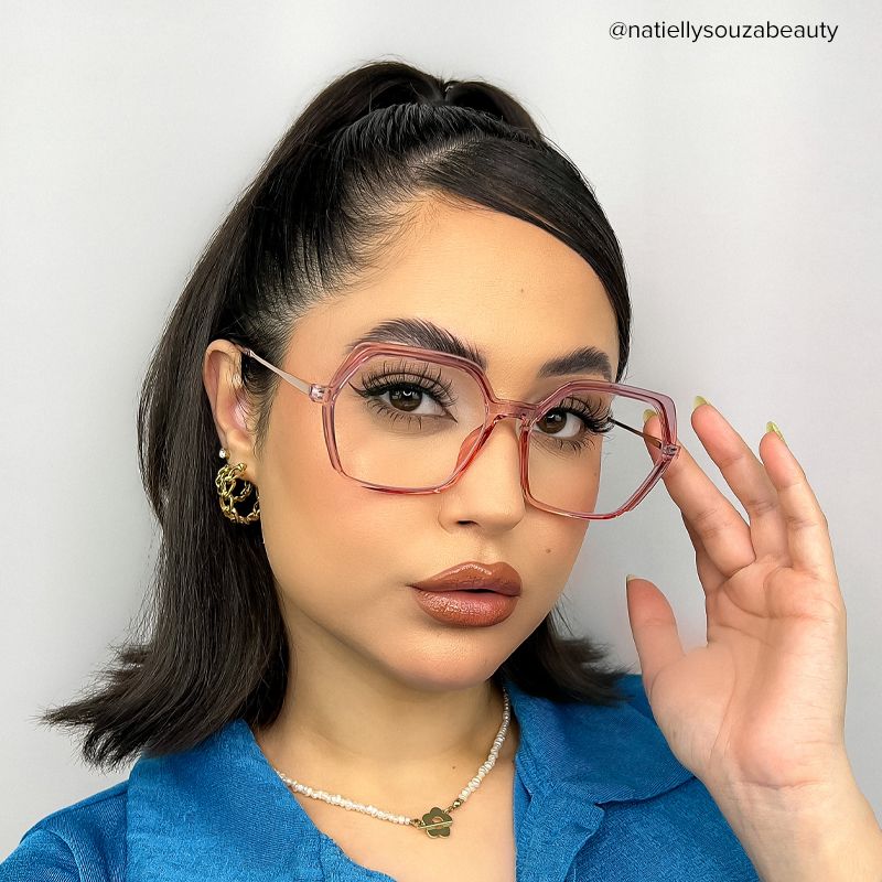 Waldron Geometric Pink Glasses5