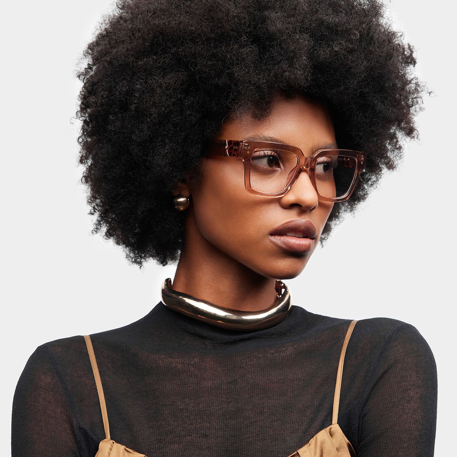 Caius Beige Frame Glasses with Square Frame Online | ZEELOOL1