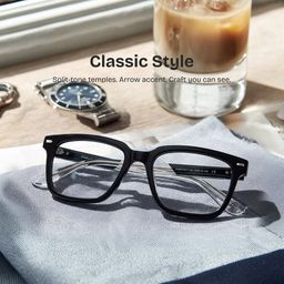 George Rectangle Black Glasses0