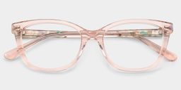 Cassia Pink Rectangle Glasses2